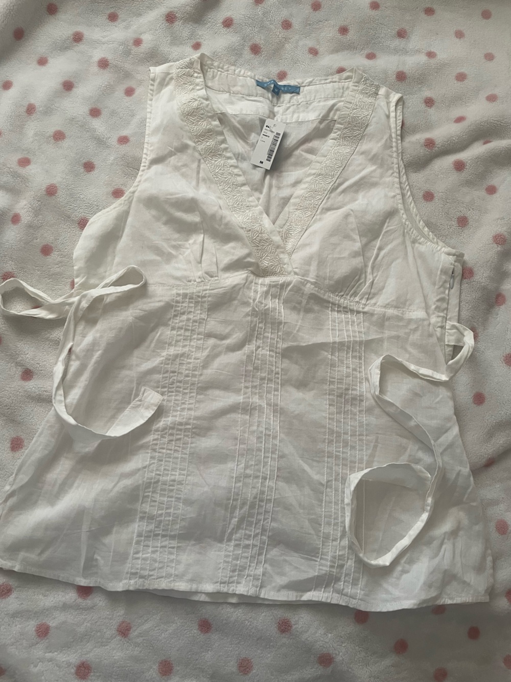 vintage 100% cotton smart set top, brand new with tags